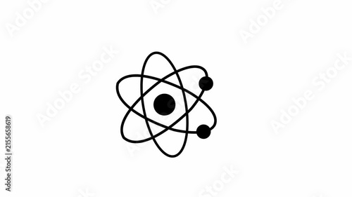 Rotating Atom Symbol Seamless Loop Motion Animation