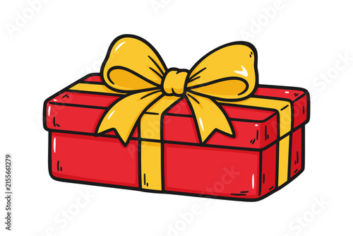 red gift box classic style