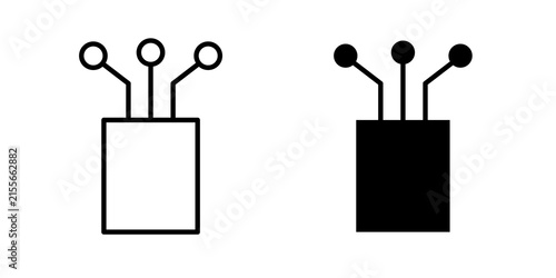 optic fiber cable icon collection for website
