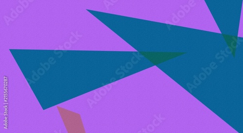 Obraz na płótnie Abstract geometric composition featuring overlapping dark blue triangles on a li
