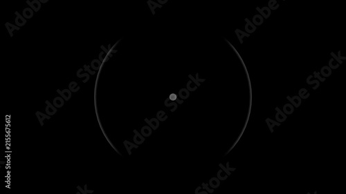 Minimalist glowing white pulse wave animation isolated on dark background