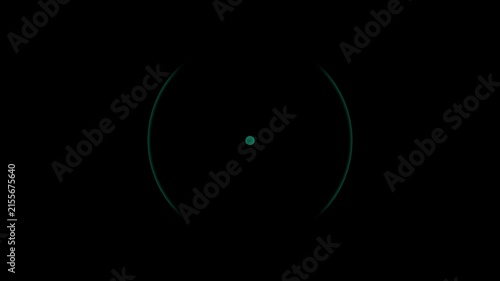 Futuristic glowing green audio pulse wave radar effect on dark background