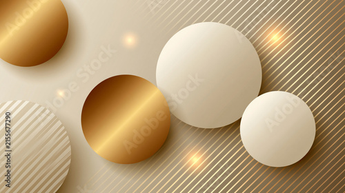 Sophisticated editorial background featuring smooth gradient circles and elegant linear details, ivory and champagne palette, premium promotional graphics, no text, offering a unique and highly