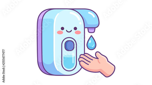 Cute automatic hand sanitizer dispenser with soap drop