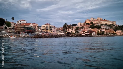 Historic Porto Maurizio Town View From Boat