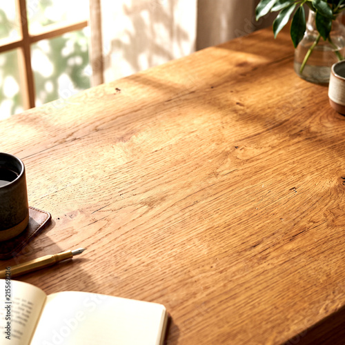 notebook and coffee
