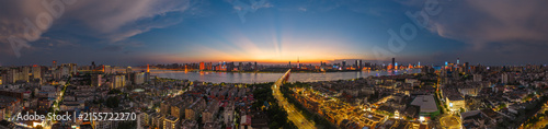 Wuhan summer cityscape, landmarks, and skyline