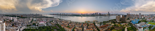 Wuhan summer cityscape, landmarks, and skyline