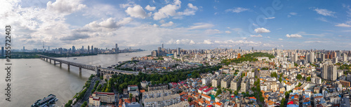 Wuhan summer cityscape, landmarks, and skyline