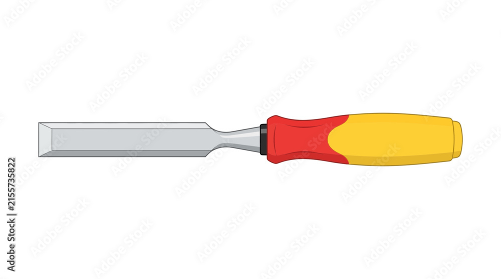 Obraz premium Chisel Tool Illustration, Craftsmanship Environment, Detailed Viewpoint, Artistic Concept