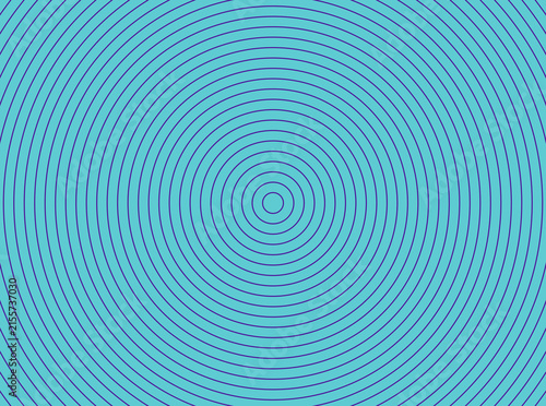 Abstract blue background with thin concentric circular lines pattern