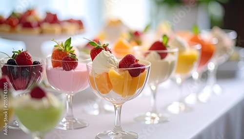 色とりどりのフルーツデザートビュッフェ　Colorful fruit dessert buffet