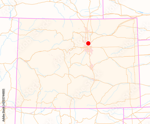 Cuadro en lienzo Location Map of Thornton (Colorado, USA)