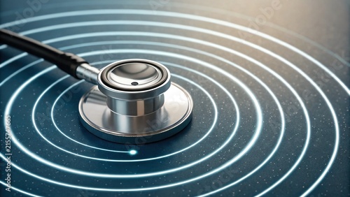 Detailed View of Medical Device Surrounded by Circular Patterns