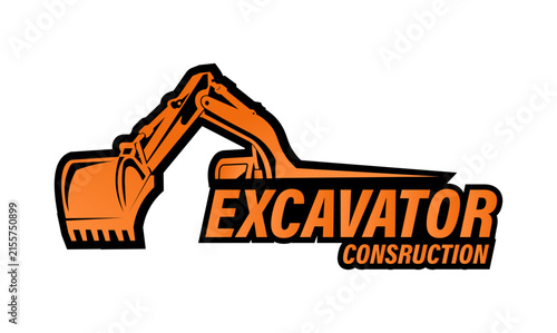 Excavator logo template vector illustration