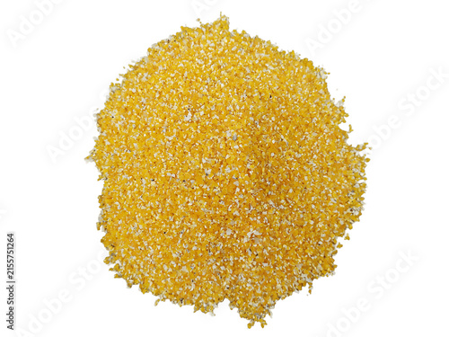 Konstfotografi Raw cornmeal pile isolated on transparent background