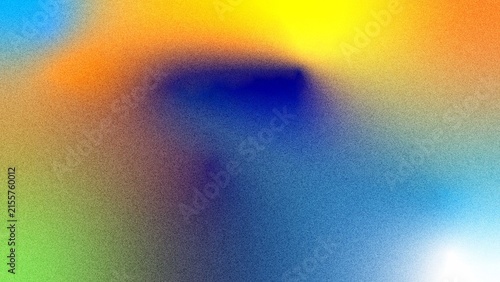 Multicolor gradient blur abstract background featuring vibrant blue yellow and green tones with a grainy soft surface.