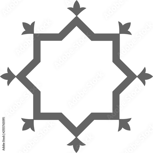 Bold Geometric Star Decorative Frame Border