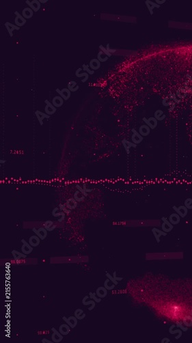 Animation of network of connections over globe