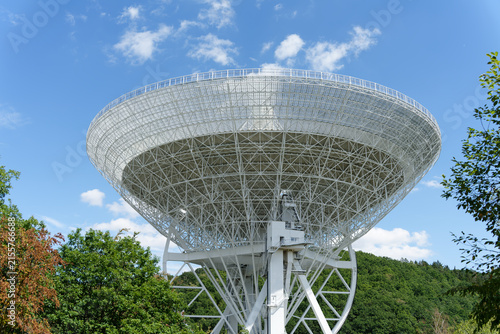 Effelsberg 100m radio telescope dish moving in Germany