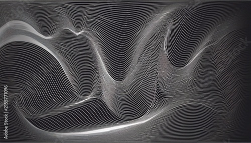 wavy line vectors with abstract flowing contour waves monochrome dynamic stripe curves for sound waveform topographic motion backgrounds and geometric technology design