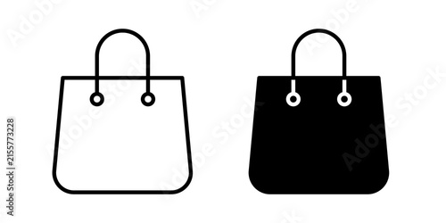Handbag icon flat illustrations group