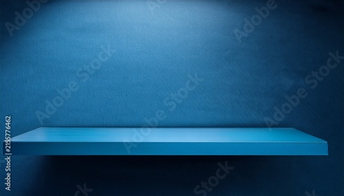 stylish minimalist blue shelves design for zoom virtual backgrounds