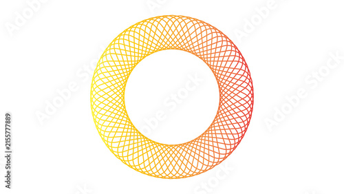 Abstract Colorful Sound Wave Equalizer Lines Isolated on White