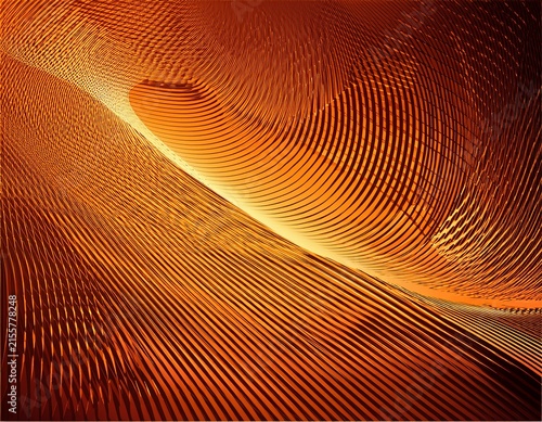 abstract halftone background of small dots and wavy lines in orange colors