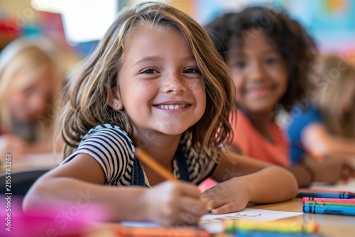 Children Drawing Welcome Cards