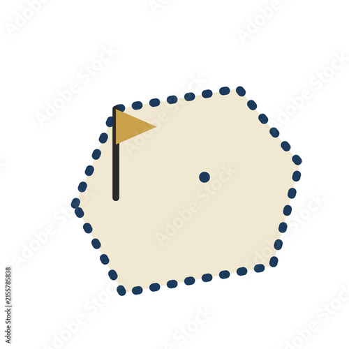 Land Plot Real Estate Property Flat Vector Icon