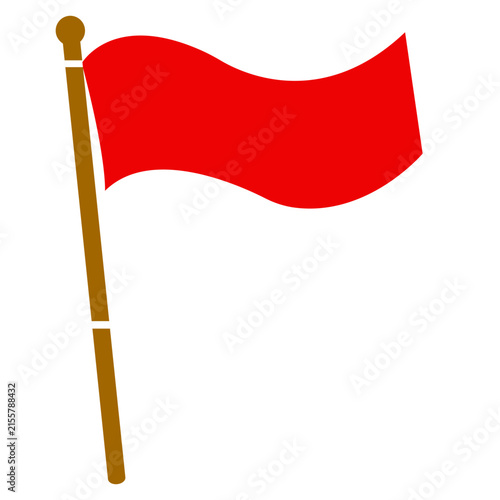 Simple Red Warning Flag