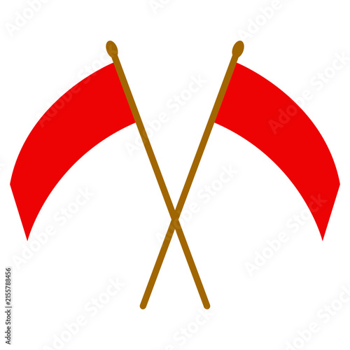 Crossed Red Signal Flags