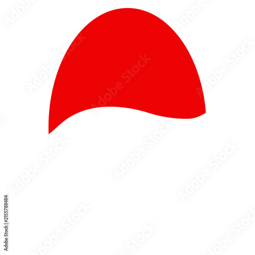 Red Abstract Curved Shape