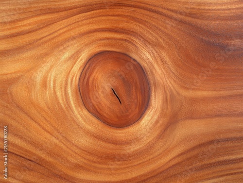 Natural Wood Grain Texture with Circular Pattern and Warm Tones