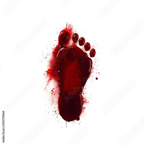 halloween elemants of bloody footprint