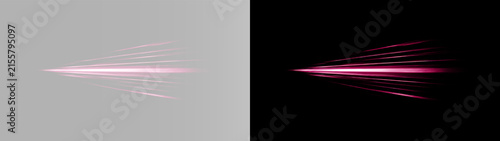 Obraz na płótnie Pink light rays with glowing speed lines, bright laser streaks, dynamic motion t