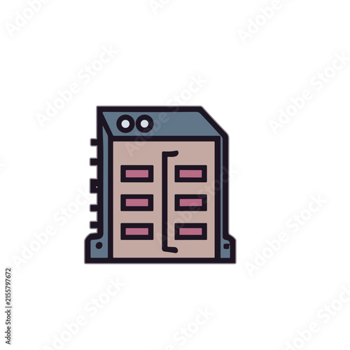 Industrial Control Cabinet UI Icon