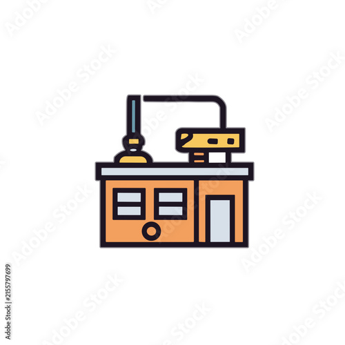 Industrial Workstation UI Icon