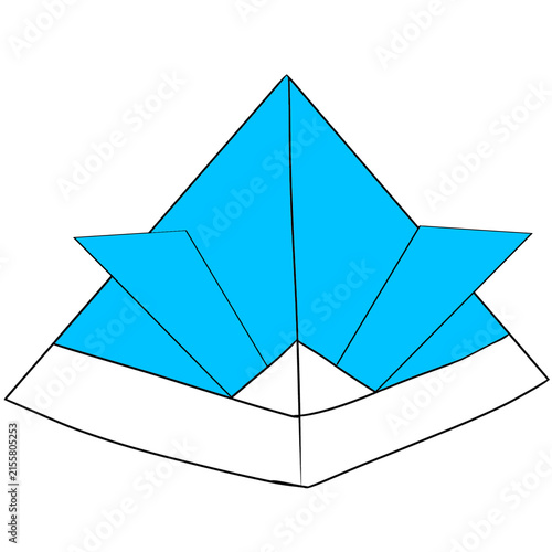 Samurai helmet origami illustration
兜　折り紙　イラスト