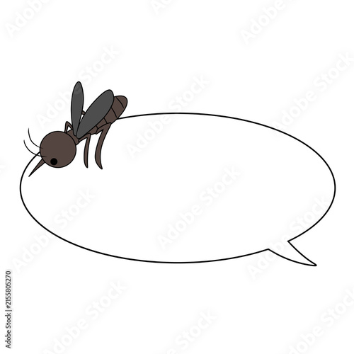 Mosquito insect Speech bubble illustration 蚊　虫　吹き出し　イラスト