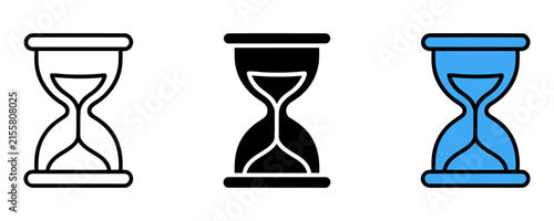 Classic Hourglass Symbol Representing Time, Duration, Patience and Countdown