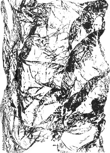 Foto pattern high contrast black and white abstract creased paper overlay