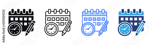 Course Schedule icon sheet multiple style collection