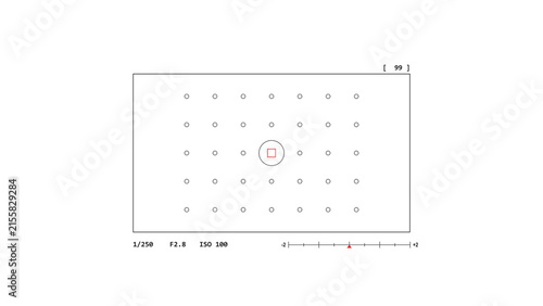 Fotografía DSLR Photo Camera Viewfinder Autofocus Points Exposure Meter Overlay