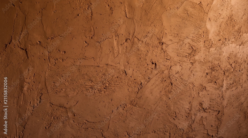 Fototapeta premium A detailed close up view of a textured brown cork board surface with natural patterns and variations