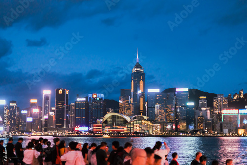 Victoria harbour view of Hong Kong city