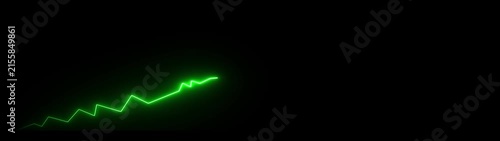 Neon arrow business graph chart icon animation background with alpha channel. Neon arrow graph icon animation. up business graph icon animation.