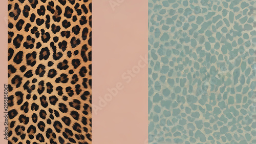 Minimalist animal print pattern collection in beige and pastel colors