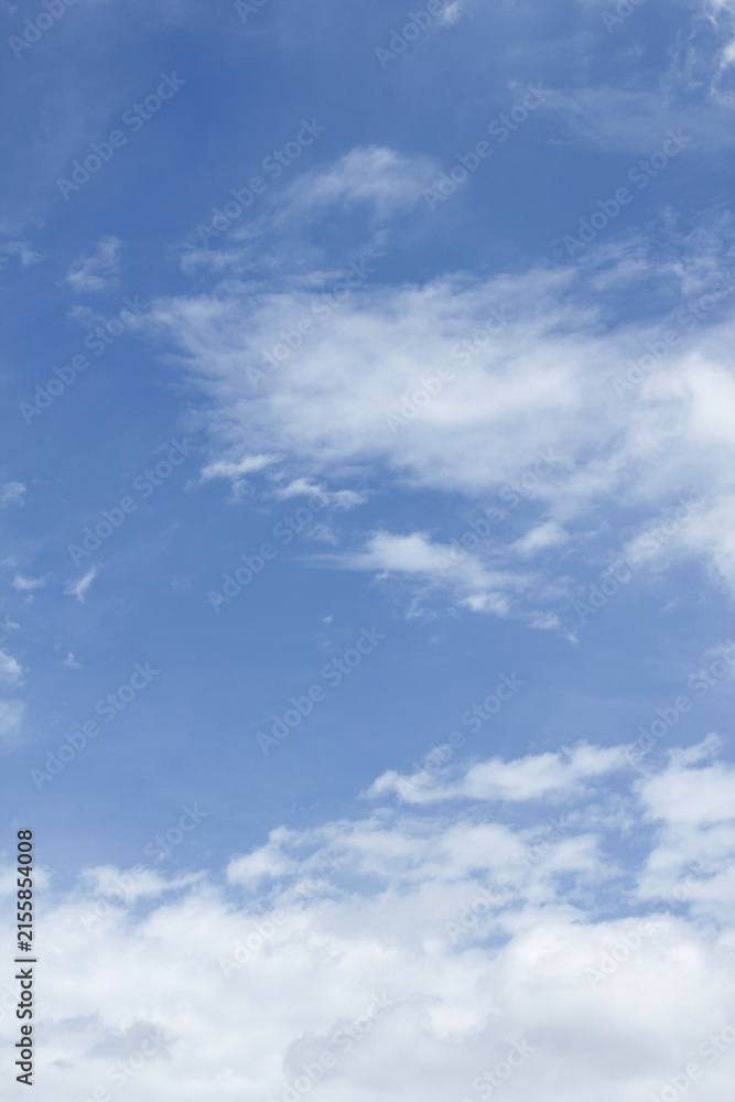 Obraz premium It is a blue sky with cirrocumulus clouds.